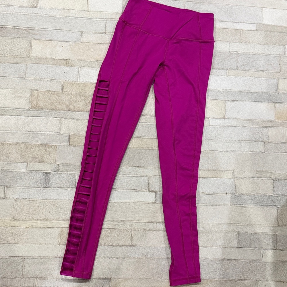 Victoria’s Secret Sport  Vibrant Purple Leggings with Side Cutouts